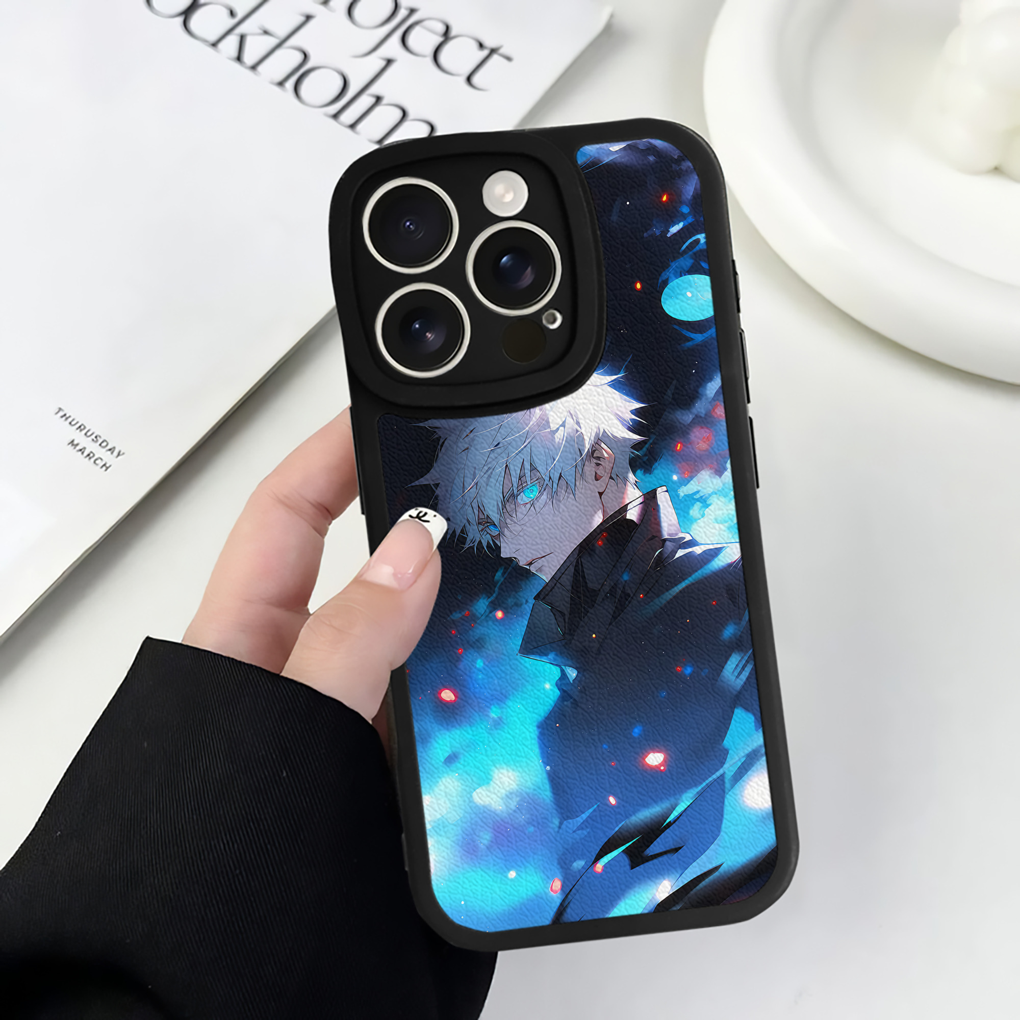 （画像用） 呪術廻戦 Jujutsu Kaisen 【iPhone 16シリーズ対応】シリコンスマホケース（レザー調） 材質：シリコン